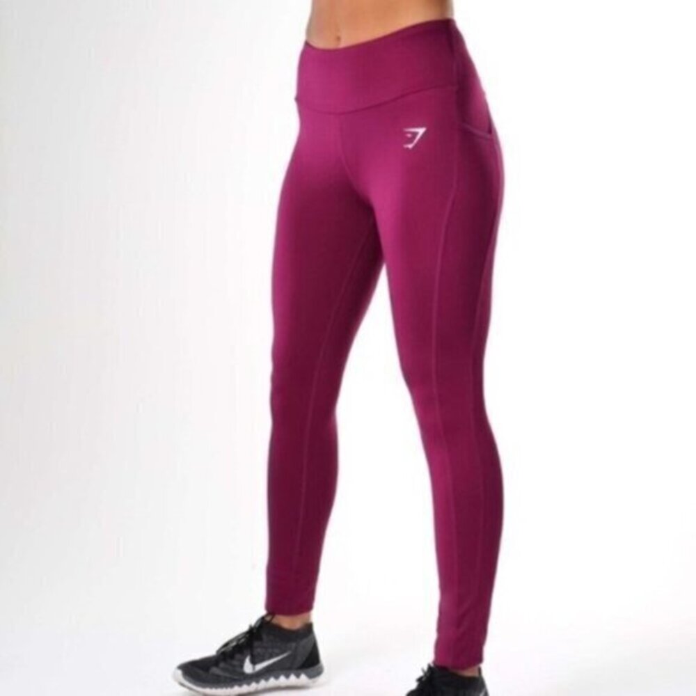 Gymshark Dry Sculpture Leggings in Magenta Pink Size Small